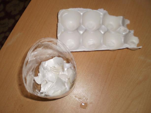 Kot odvodnjavanje lahko uporabite pladnje jajc iz pene, ki morajo biti zdrobljena na majhne koščke. 