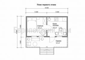 Bright finska hiša 6x4 kot udobje Concept