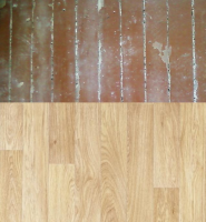 Linolej na lesena tla: novo življenje starih plošč