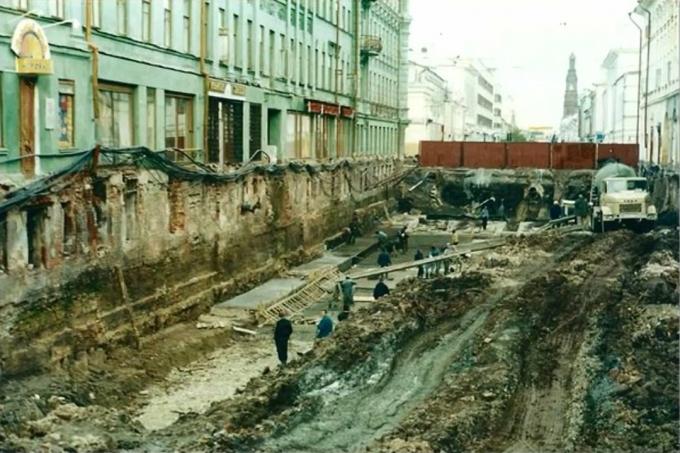 Kazan. Rekonstrukcija ceste Bauman. 